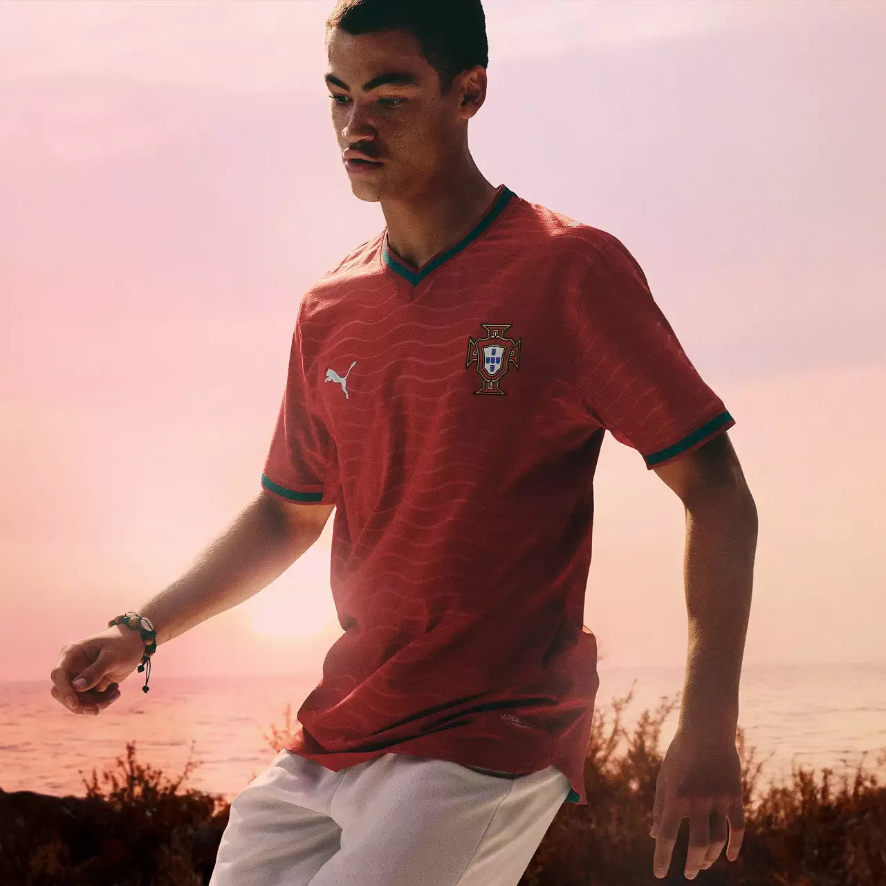 PUMA Portugal National Team 2026 Home Player Edition Jersey – Cristiano Ronaldo #7 – Red/Gold/Green - Jersey Teams World