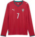 PUMA Portugal National Team 2026 Home Supporter Edition Long Sleeve Jersey – Cristiano Ronaldo #7 – Red