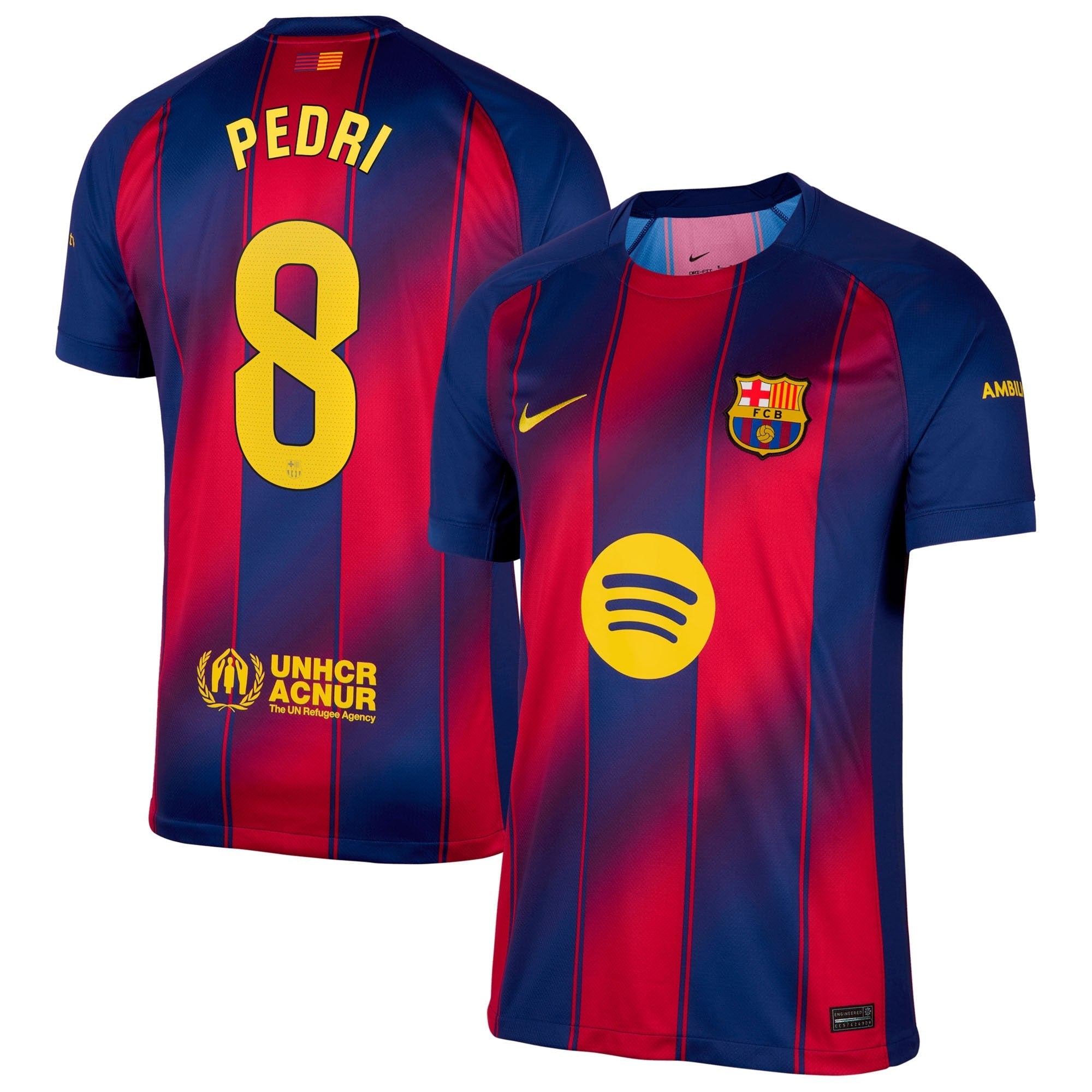 Pedri 8 Barcelona Nike 2025/26 Home Jersey - Navy - Jersey Teams World
