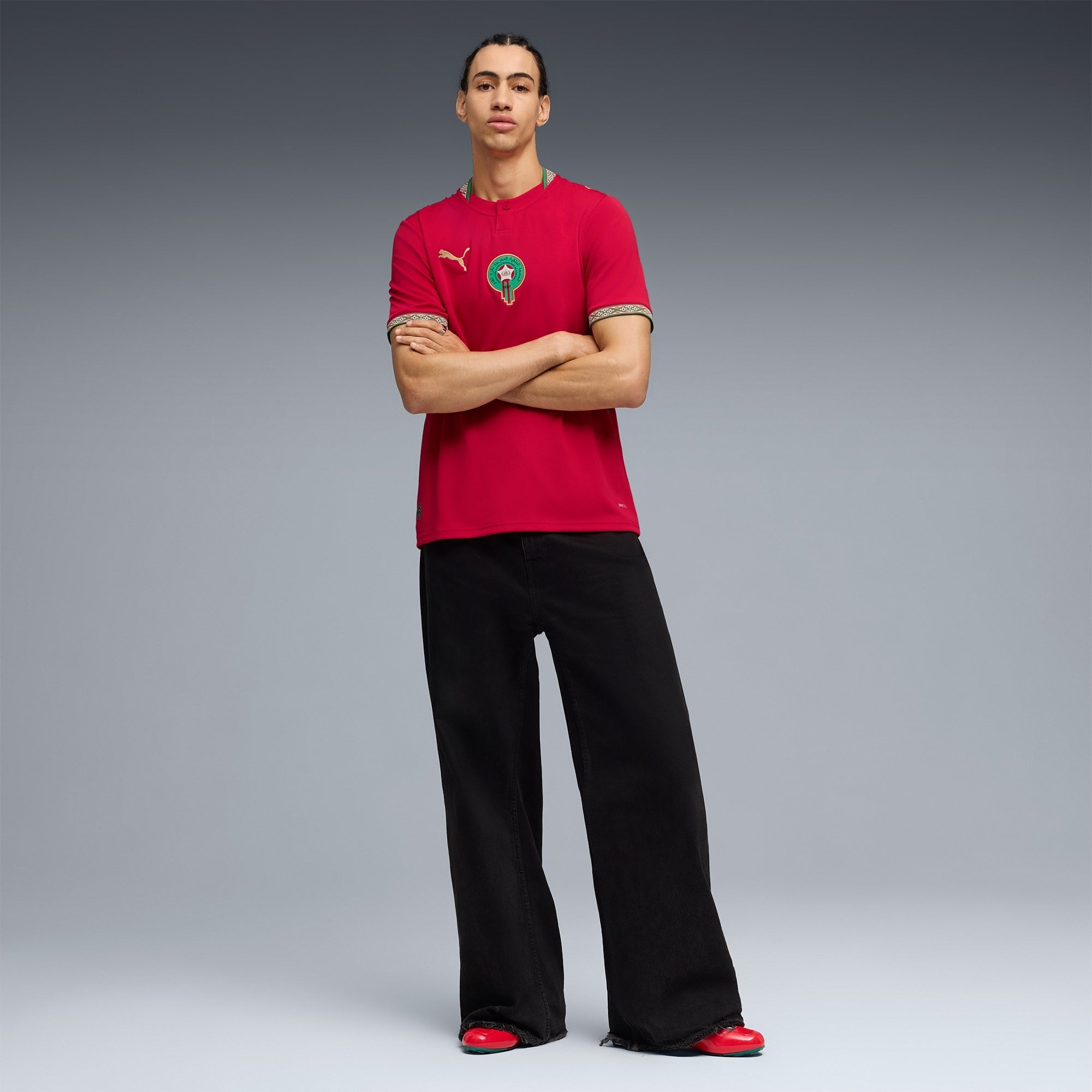 Puma Morocco National Team 2026 Home Jersey - Fast Red/Victory Gold - Jersey Teams World
