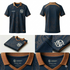 SBOORT Men’s Elite Series Soccer Jersey - Navy Blue & Copper Jacquard Athletic Shirt