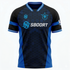 SBOORT Men’s Performance Soccer Jersey - Blue/Black Hexagon Pattern - Official Brand Apparel
