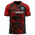 SBOORT Men’s Red & Black Digital Camo Soccer Jersey - Performance Athletic Fit