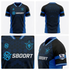 SBOORT Men’s Performance Soccer Jersey - Blue/Black Hexagon Pattern - Official Brand Apparel