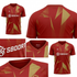 Sboort Red & Gold Striker Soccer Jersey – 2026 Edition – Men’s Athletic Fit