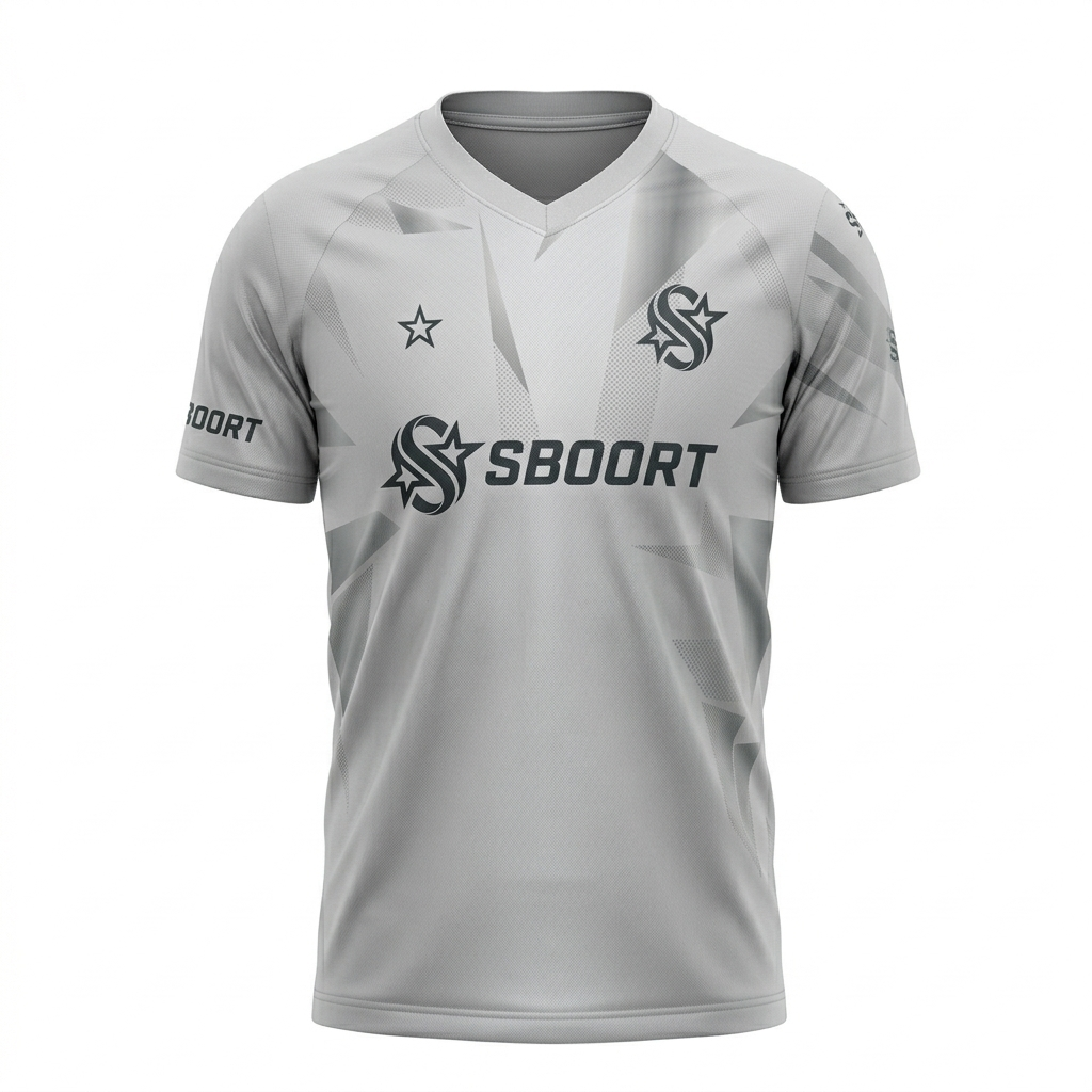 Sboort Sterling Silver Reflect Soccer Jersey – 2026 Speed Edition – Men’s Athletic Fit