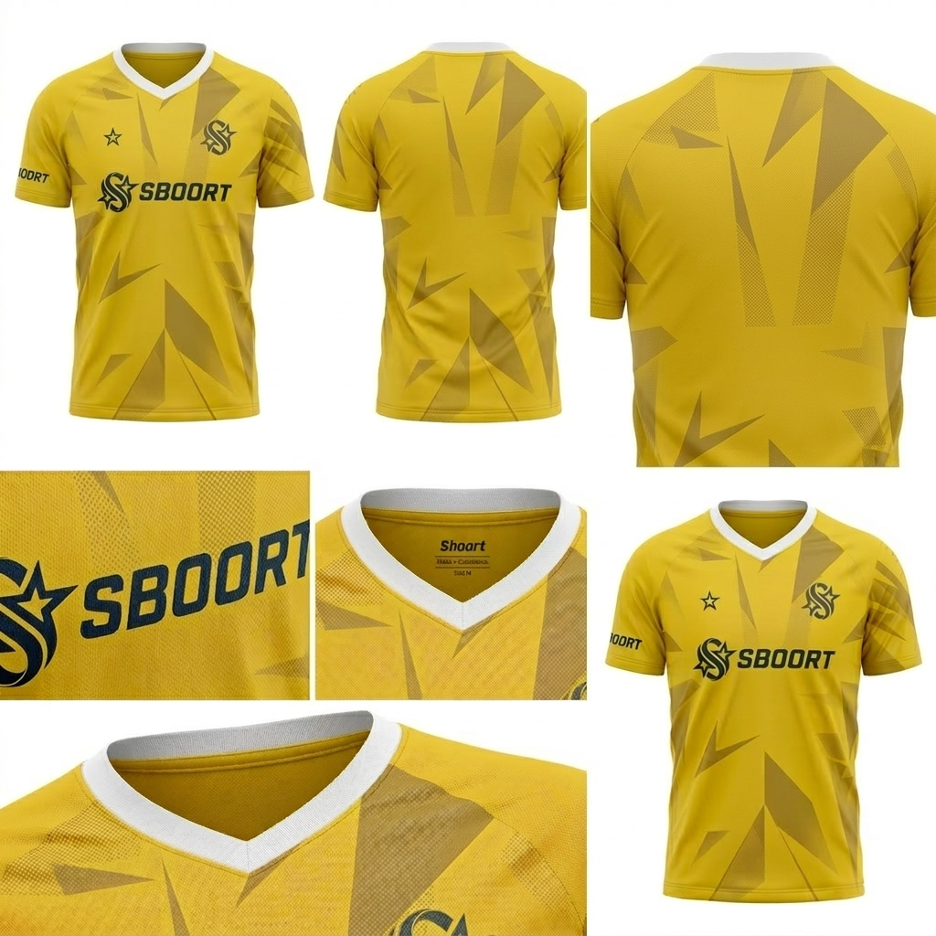 Sboort Vibrant Yellow Elite Soccer Jersey – 2026 Edition – Men’s Performance Fit