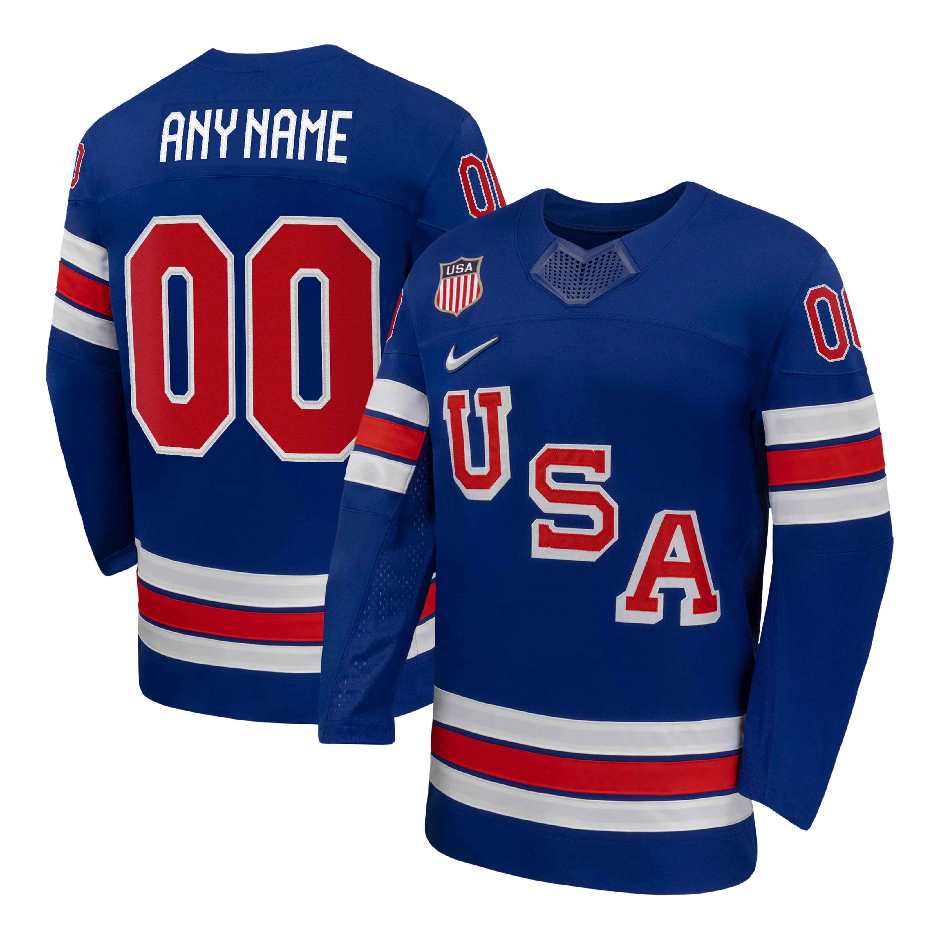 USA Hockey Nike Royal 2026 Home Custom Jersey - Jersey Teams World