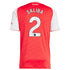 William Saliba Arsenal adidas 2025/26 Home Player Jersey - Red
