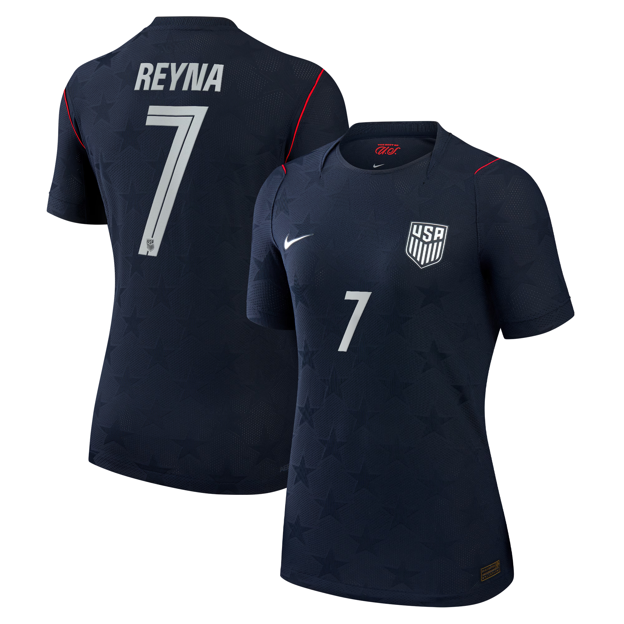 Women's USMNT 2026 Away Match Authentic Jersey - Giovanni Reyna #7 (Obsidian Blue)