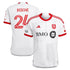 adidas Lorenzo Insigne Toronto FC jersey in white with red trim and player name and number 24