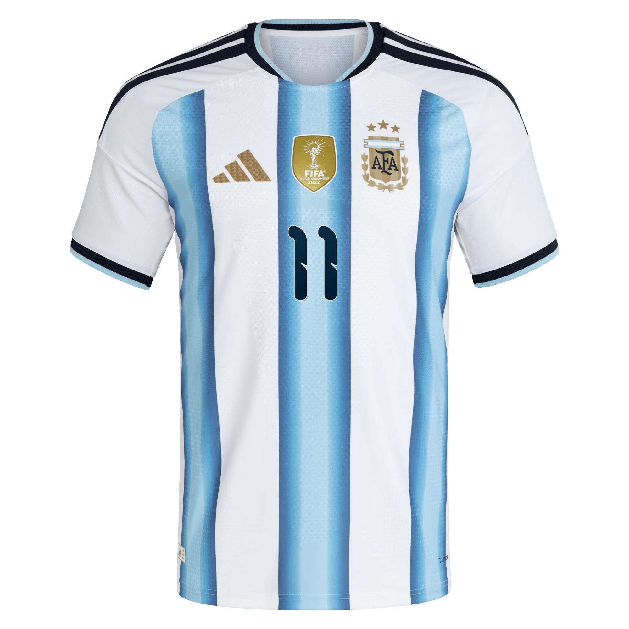adidas Men's Argentina National Team 2026 Home Authentic Jersey - Angel Di Maria #11 (White/Light Blue)