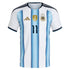 adidas Men's Argentina National Team 2026 Home Authentic Jersey - Angel Di Maria #11 (White/Light Blue)