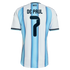 adidas Men's Argentina National Team 2026 Home Authentic Jersey - Rodrigo De Paul #7 (White/Light Blue)