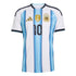 adidas Men's Argentina National Team 2026 Home Jersey - Lionel Messi #10 (White/Light Blue)