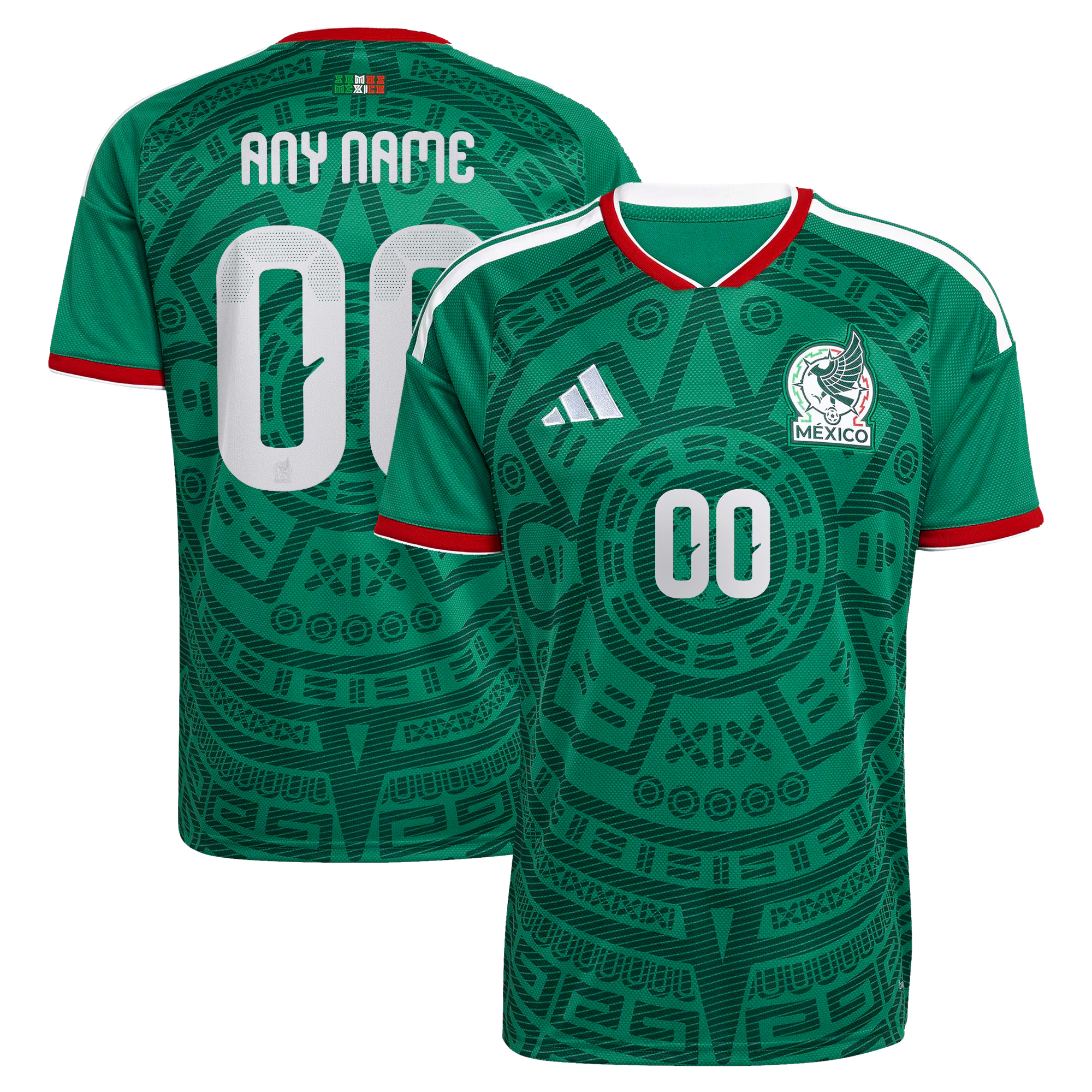 adidas Men's Mexico National Team 2026 Home Custom Jersey (Green)