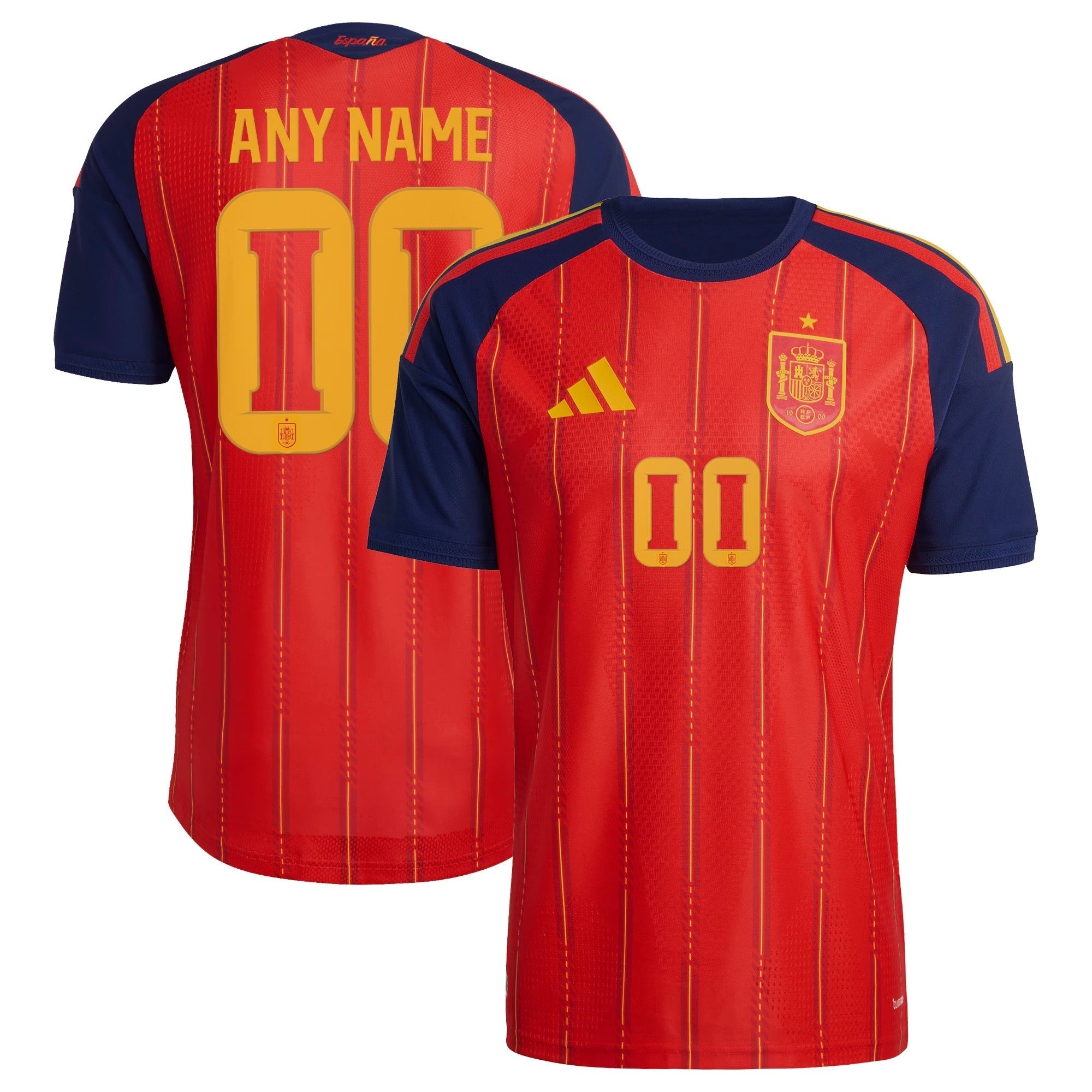 adidas Spain National Team 2026 Home Player Edition Custom Jersey – Red/Yellow - Jersey Teams World