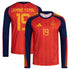 adidas Spain National Team 2026 Home Supporter Edition Long Sleeve Jersey – Lamine Yamal #19 – Red - Jersey Teams World