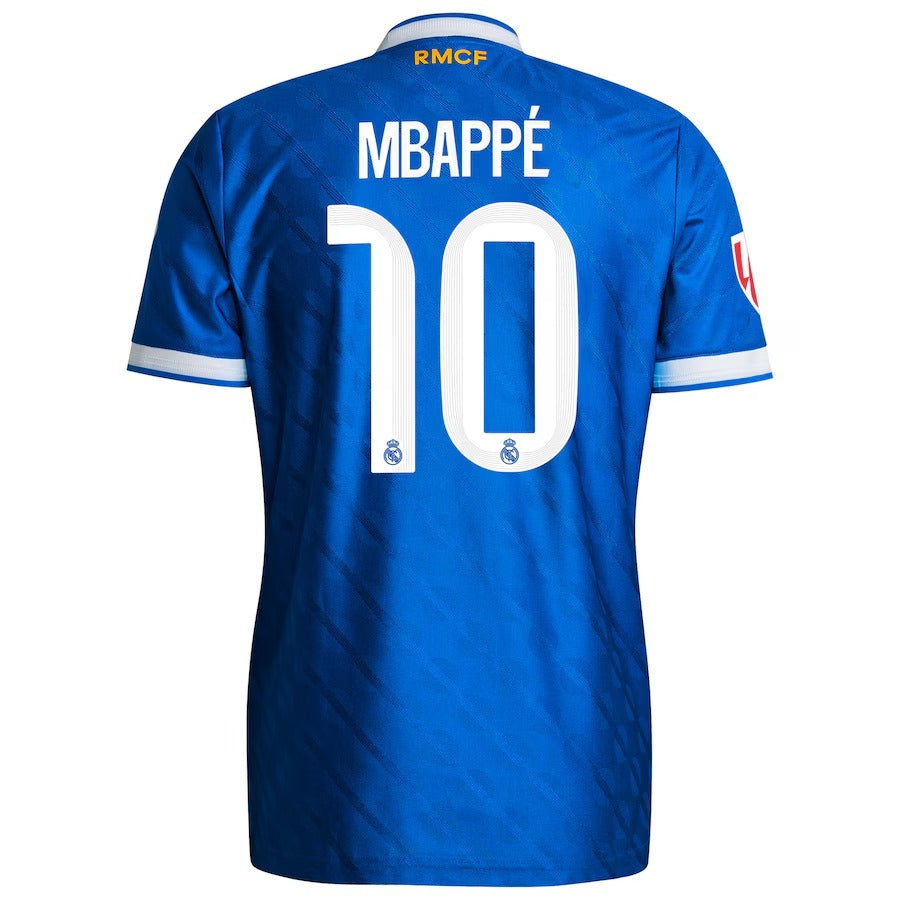 Kylian Mbappé Real Madrid adidas 2025/26 Third Authentic Player Jersey - Blue