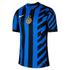 Nike Inter Milan 2025 home jersey with blue and black stripes and gold club logo on front